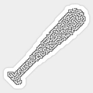 Baseball Bat Maze Sticker